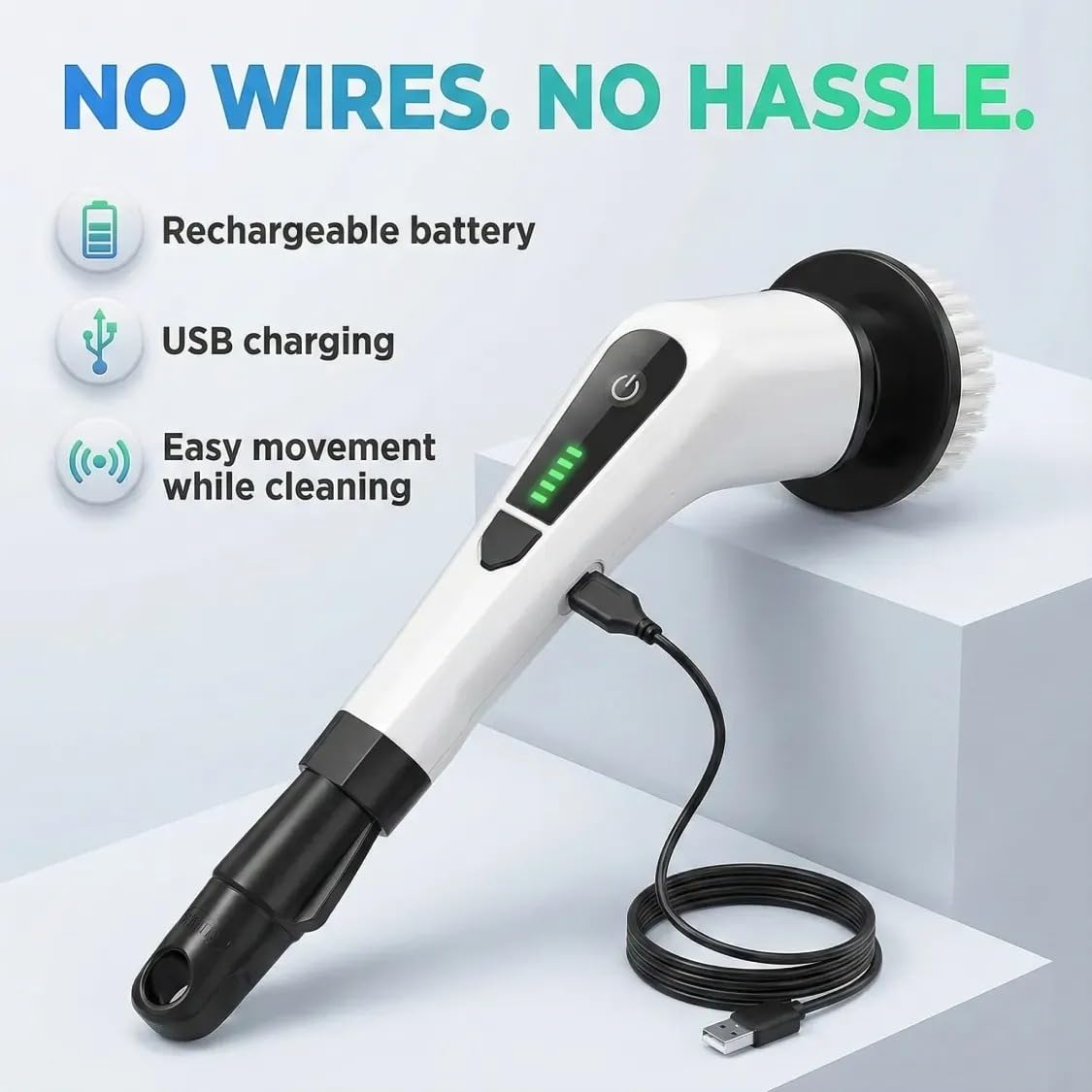 🧼 9 In 1 Cordless Cleaning Brush Electric Spin Scrubber ✨