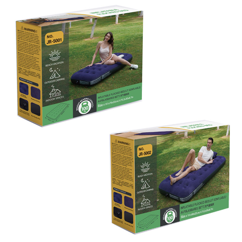 Single Camping Air Mattress PVC Inflatable Bed
