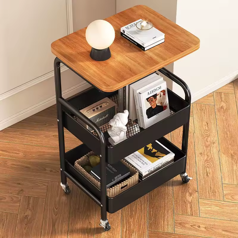 3-Tier Rolling Storage Cart, Trolley Organizer