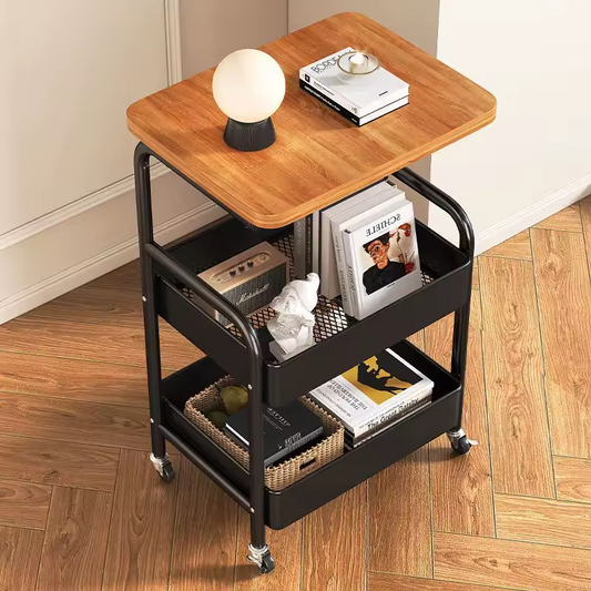 3-Tier Rolling Storage Cart, Trolley Organizer