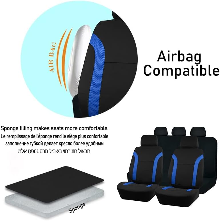 Car Seat and Headrest Covers Carnaby Blue