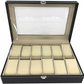Watch Box 12 Slot Black Watch Display Box Storage Organiser