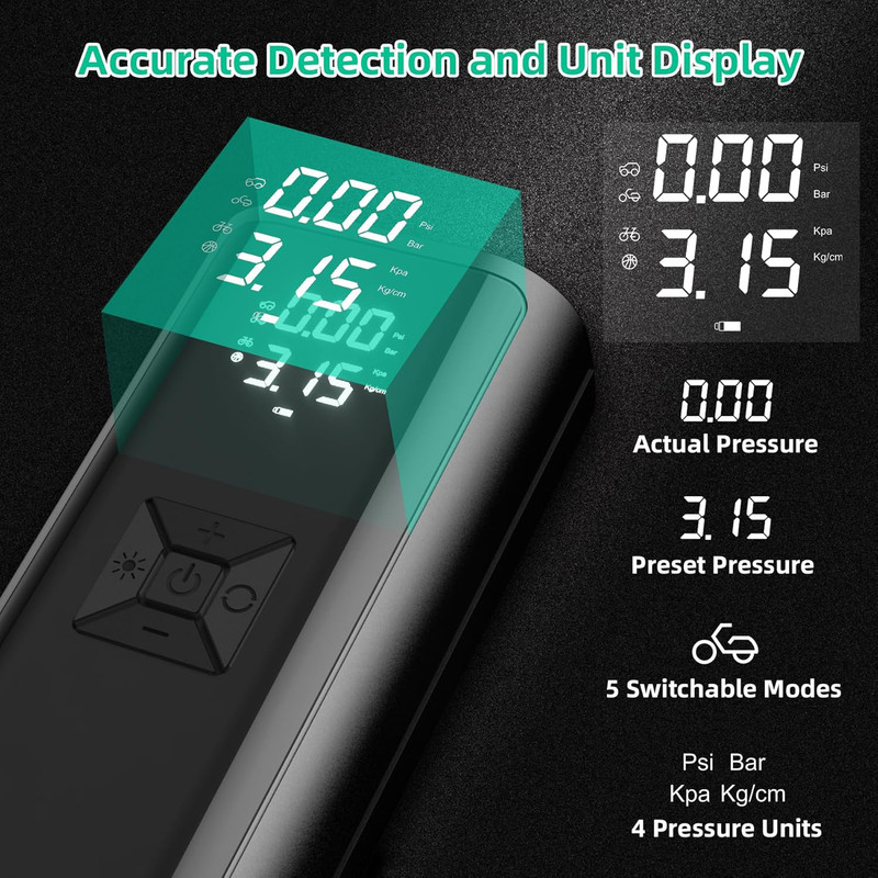 Portable multifunctional air compressor with Light Led