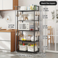 Multifunctional Kitchen Shelf, Microwave Stand Countertop Shelf with Hooks
