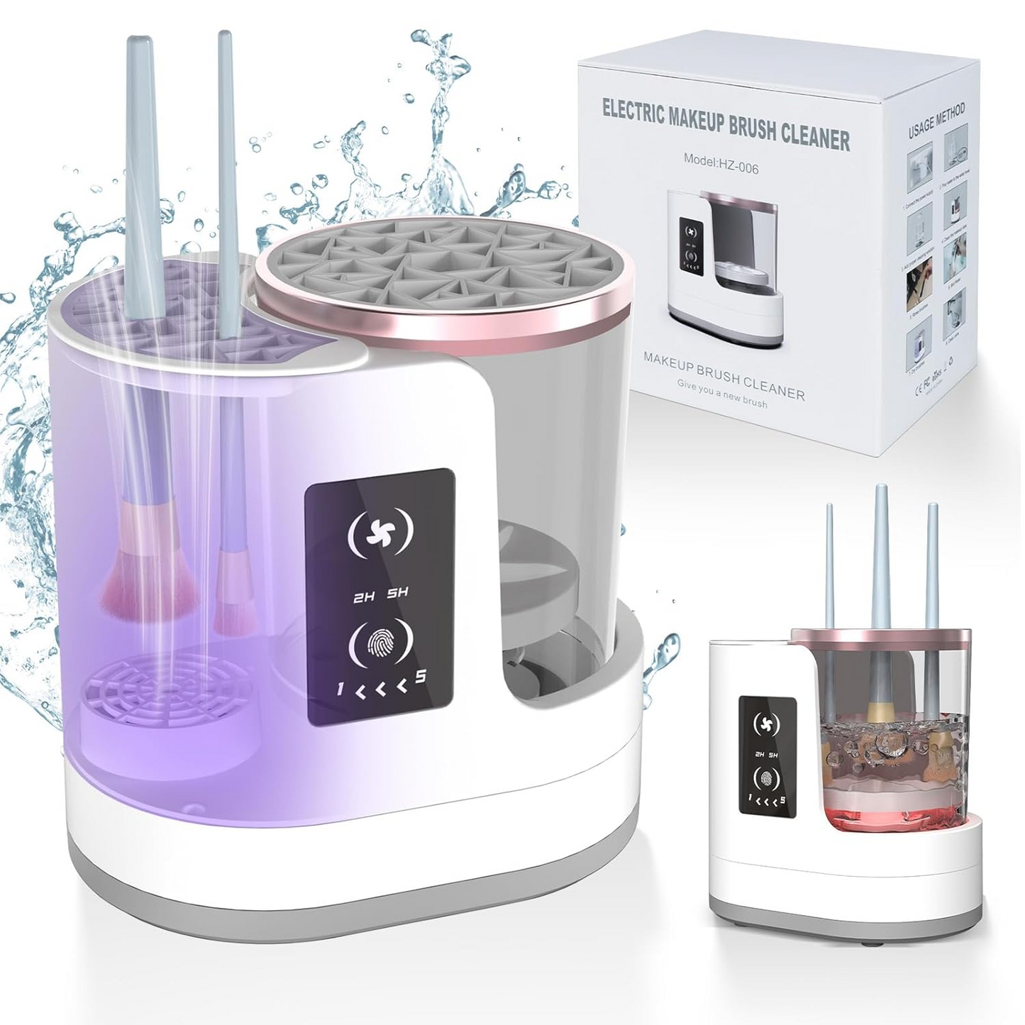3 in 1 Portable USB Make up Brush Cleaner & Dryer & Holder