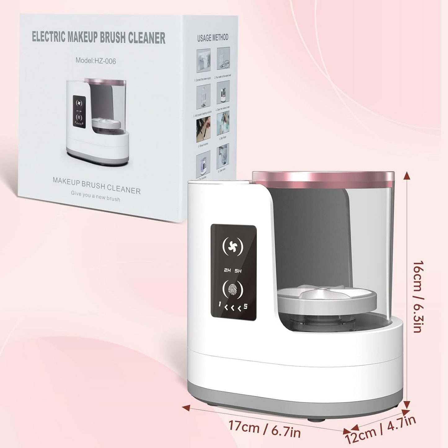 3 in 1 Portable USB Make up Brush Cleaner & Dryer & Holder