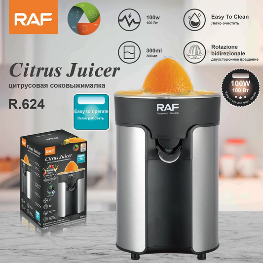 RAF Juicer Orange Juice Squeezer Stainless Steel 180 Watt Fruit Juicer R624