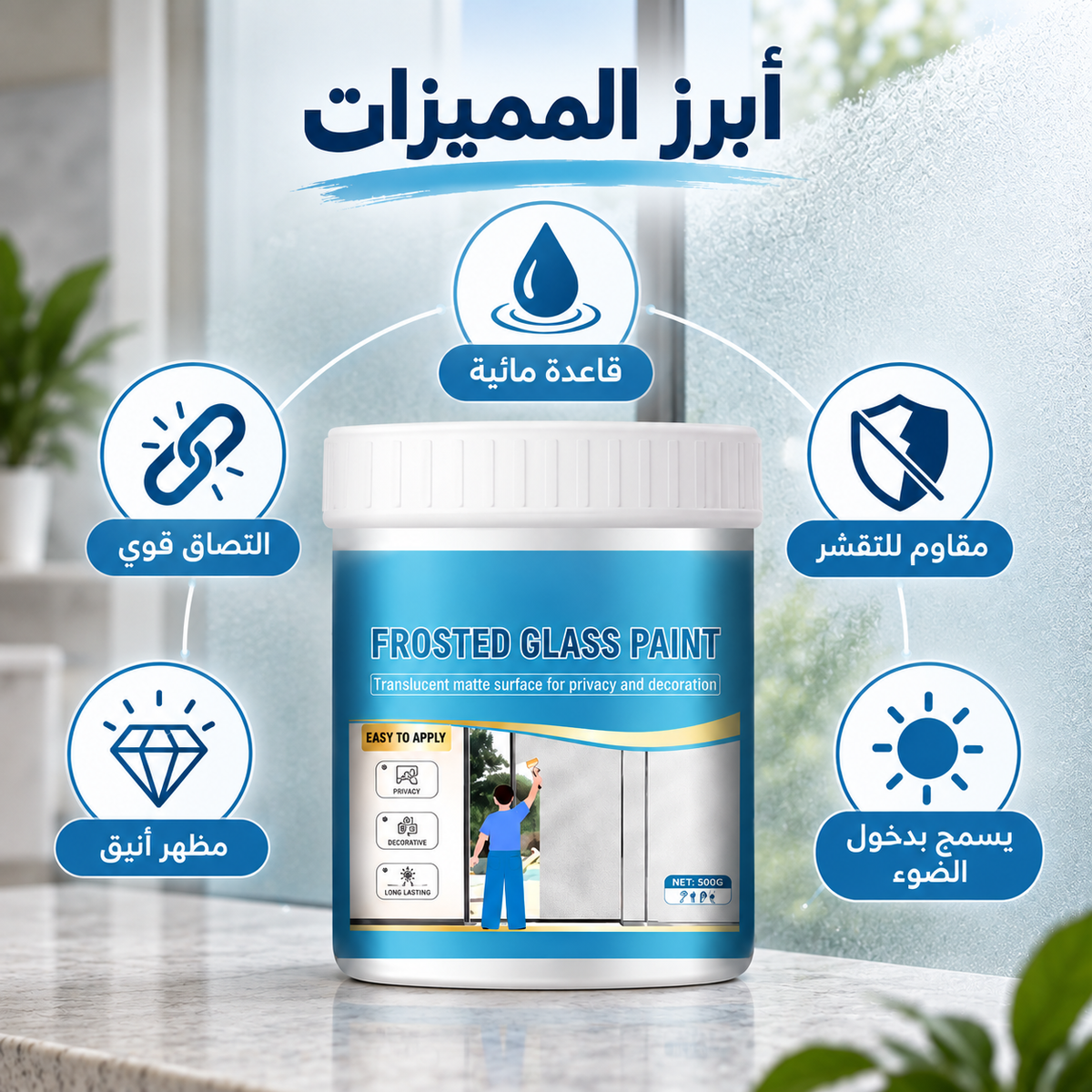 أبرز مميزات طلاء الزجاج المثلج