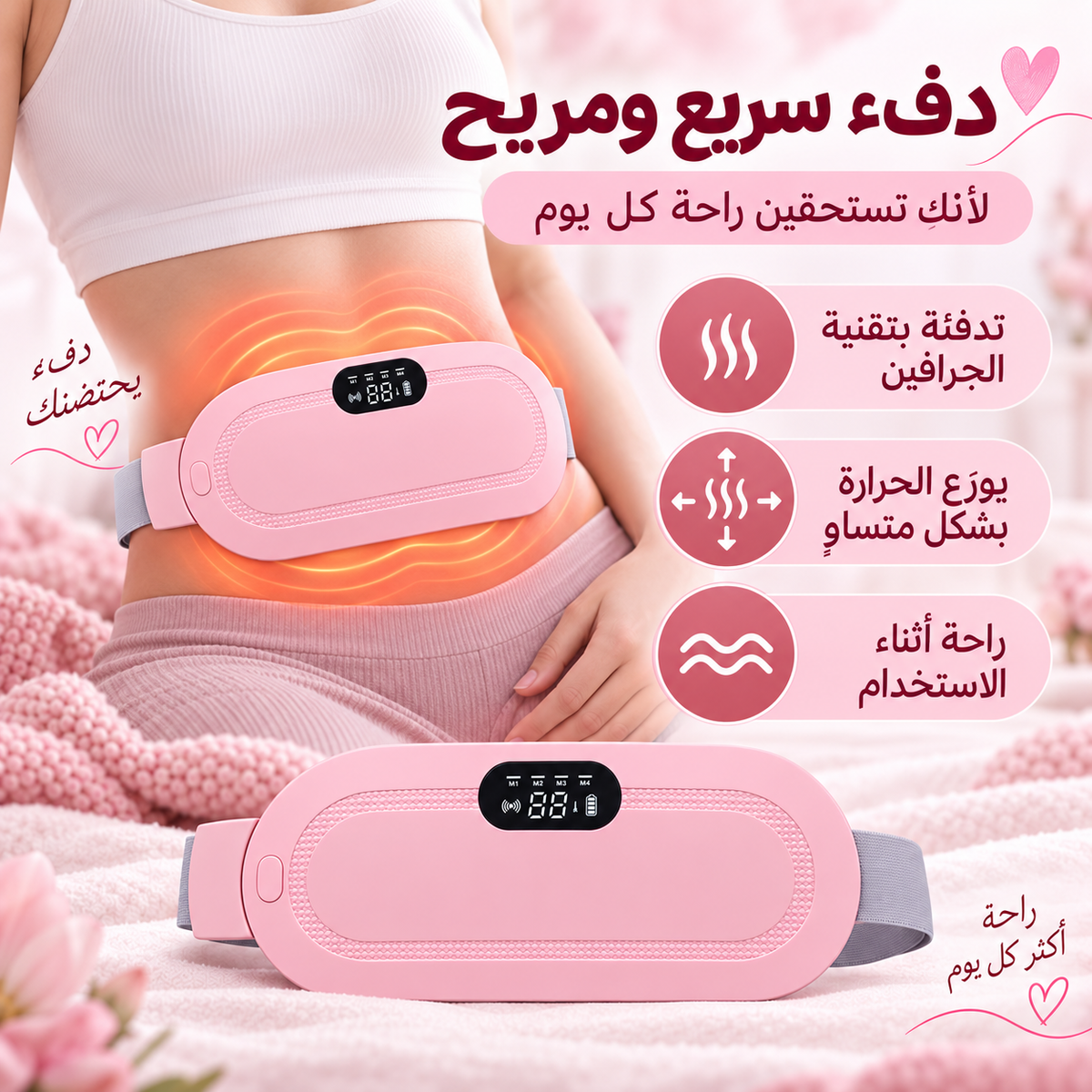 وسادة التدفئة المحمولة - تدفئة سريعة ومريحة