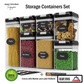 7 Pieces Container Set Airtight Food Storage with 8 Labels & Chalk Marker