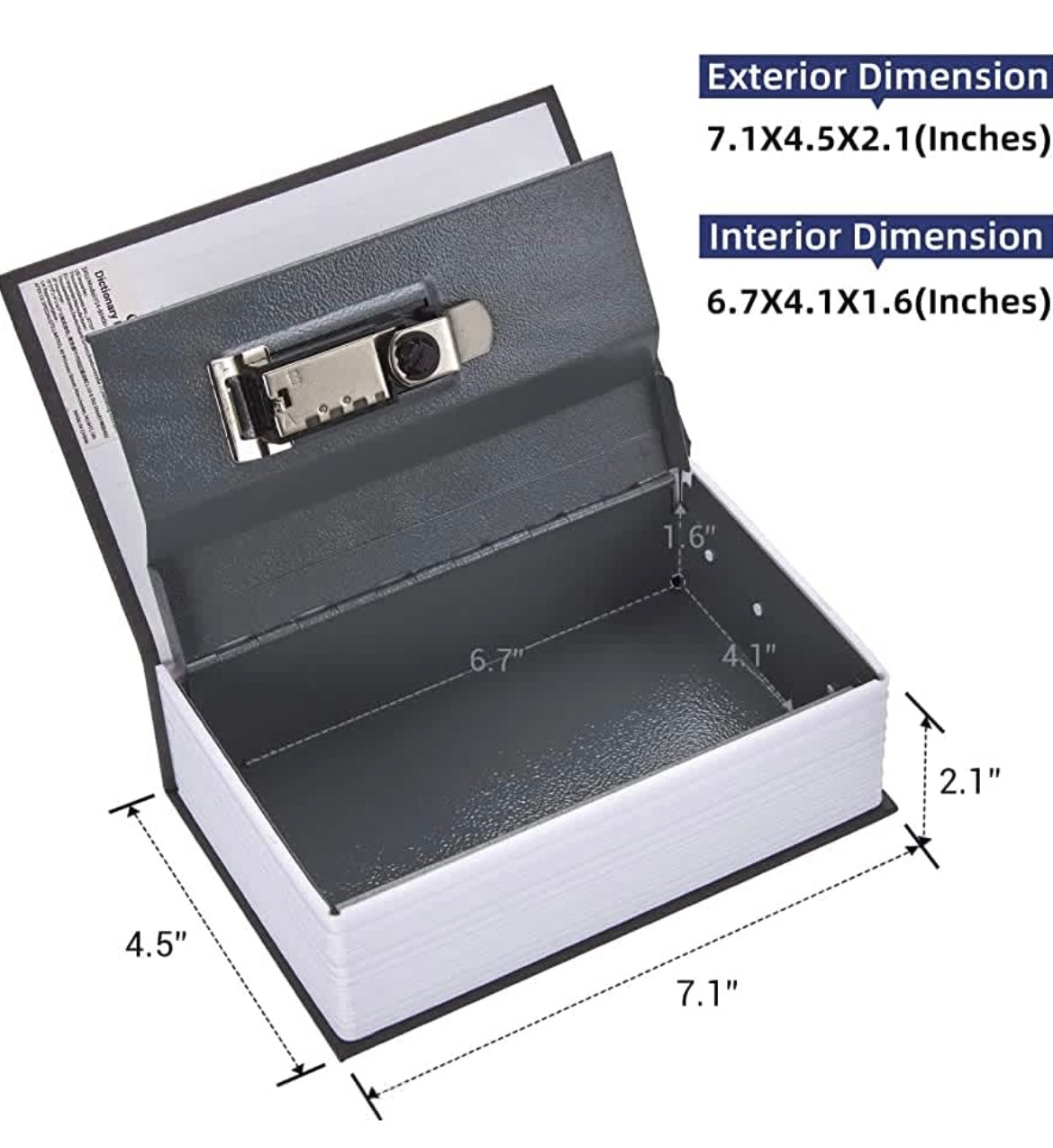 Dictionary Book Hidden Money Box (L18 x W11.5 x H5.5)cm