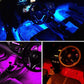 Car Rgb 4 Pcs Waterproof Led Light Strip Remote Or Bluetooth Control