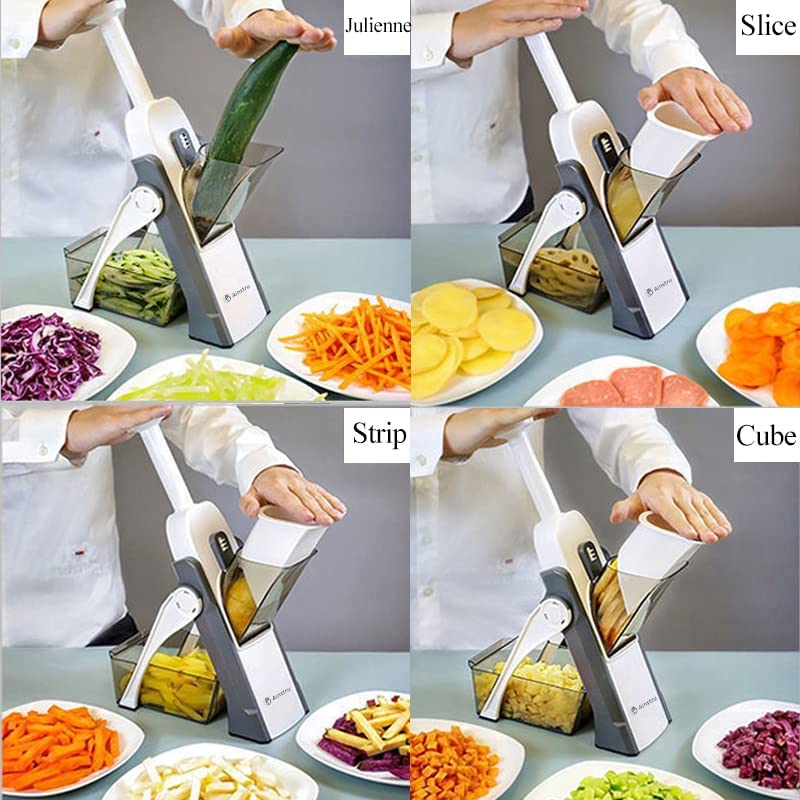5 In 1 Multi Purpose Vegetable Chopper Slicer Adjustable Vegetable Cutter Safe For Kitchen