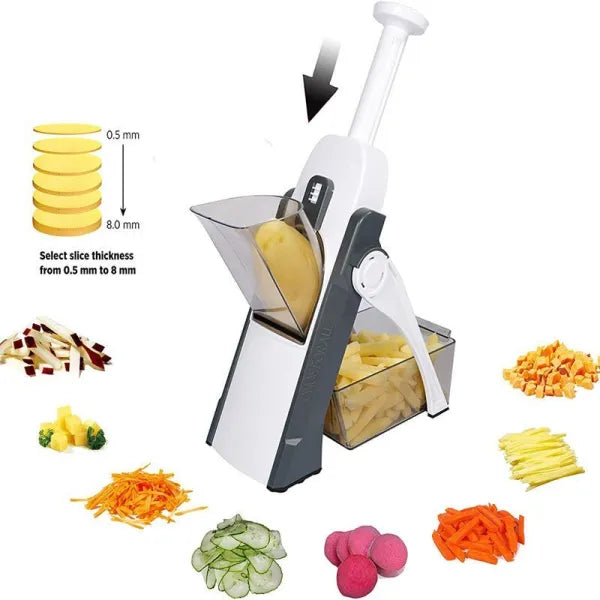 5 In 1 Multi Purpose Vegetable Chopper Slicer Adjustable Vegetable Cutter Safe For Kitchen