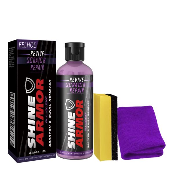 Shine Armor 3-in-1 Ceramic Coating Spray – Car Wax, Polish & Paint Sealant for Tires, Rims, Seats & Bumpers