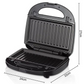 RAF 3-in-1 Toaster and Mini Donut Maker – Interchangeable Panels, 1000W Power, Grill and Donut Making R590