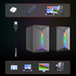 MEETION MT-SP2011 RGB Cool Computer 2.0 Game Speaker Audio Wired