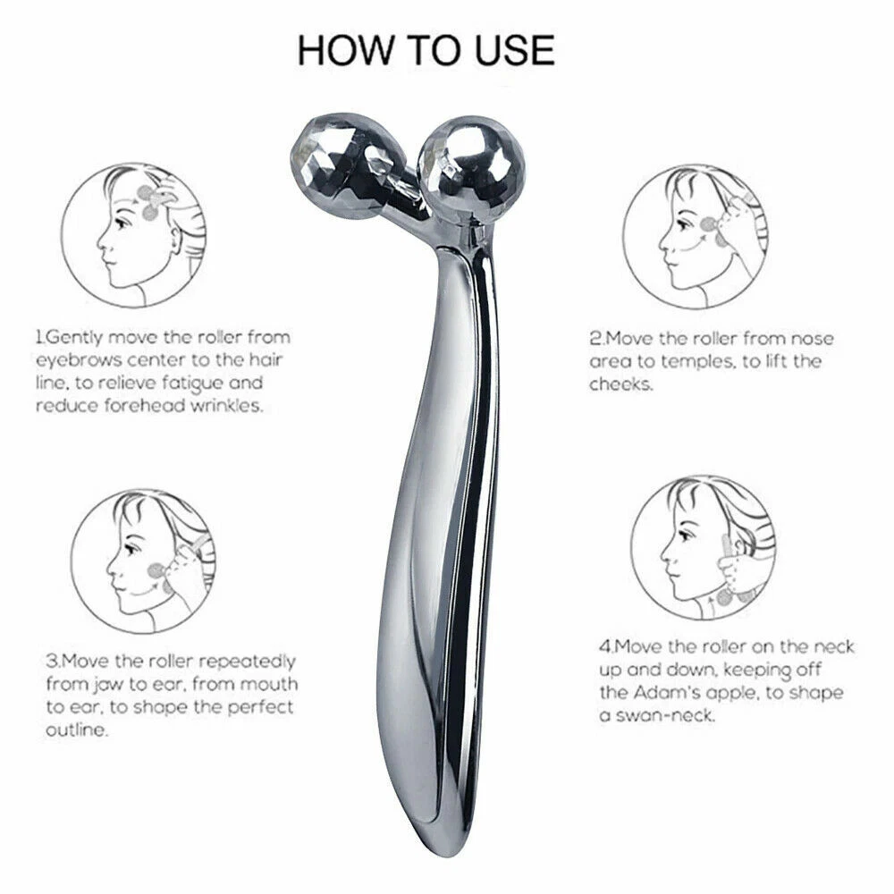 3D Y-shaped Face Lifting  Facial Massage Roller 360°