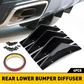 Universal Black/Carbon Fiber Shark Fin Rear Bumper Diffuser for Cars 4pcs
